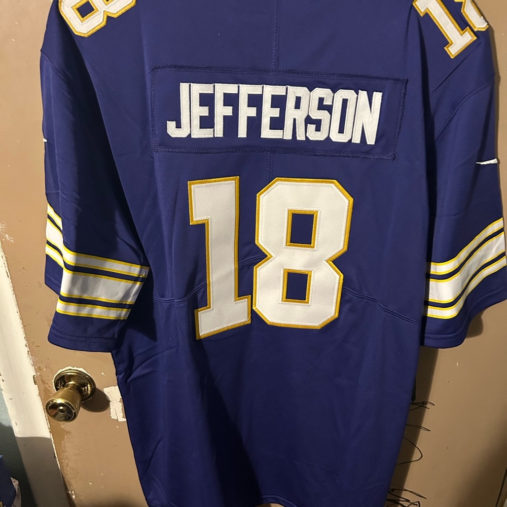 Nike Purple and White Sports Jersey